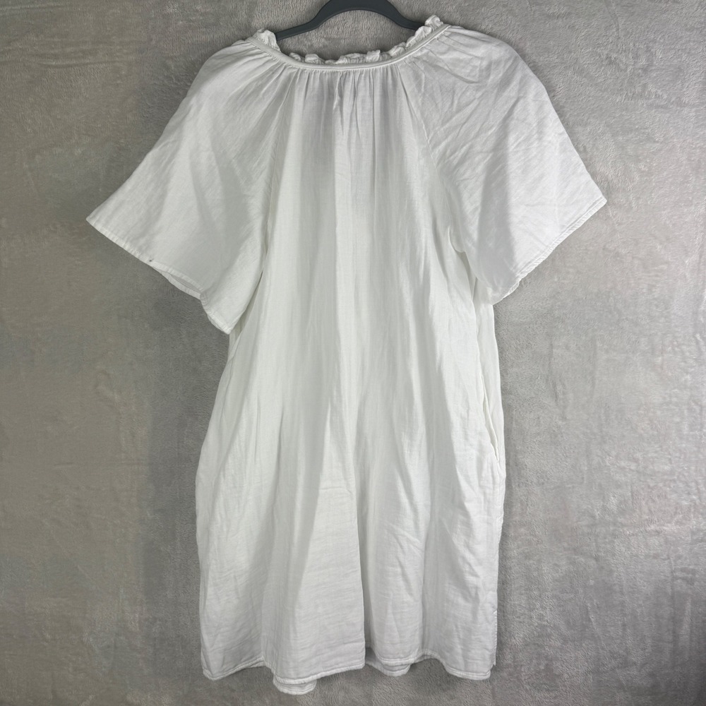 Old Navy Cotton Gauze white mini dress‎ Sz M oversized  vacation resort NEW - Picture 9 of 15